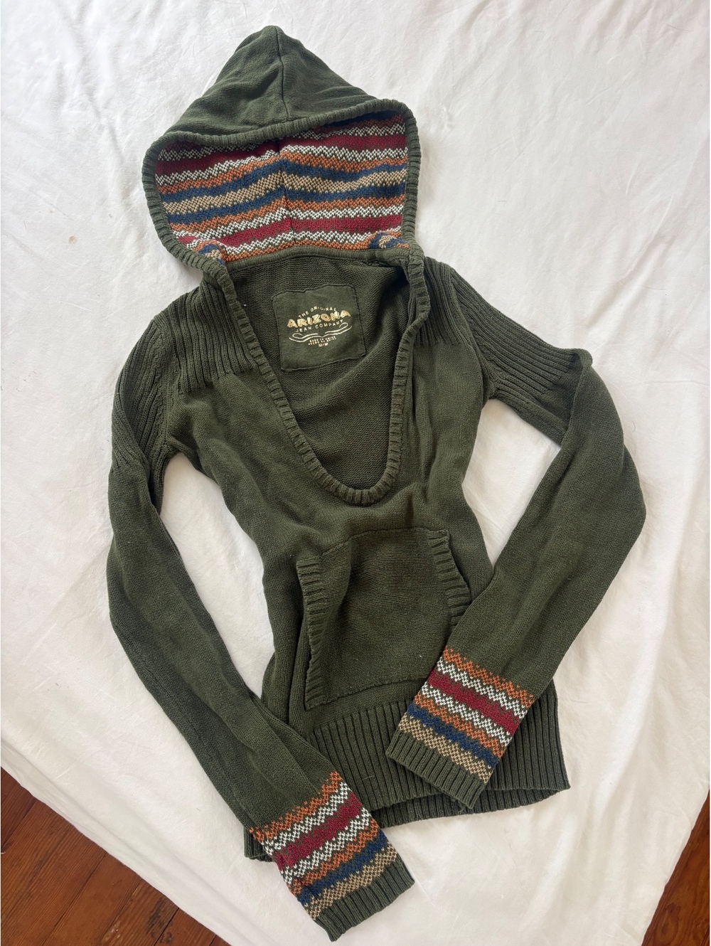 Arizona olive hooded sweater